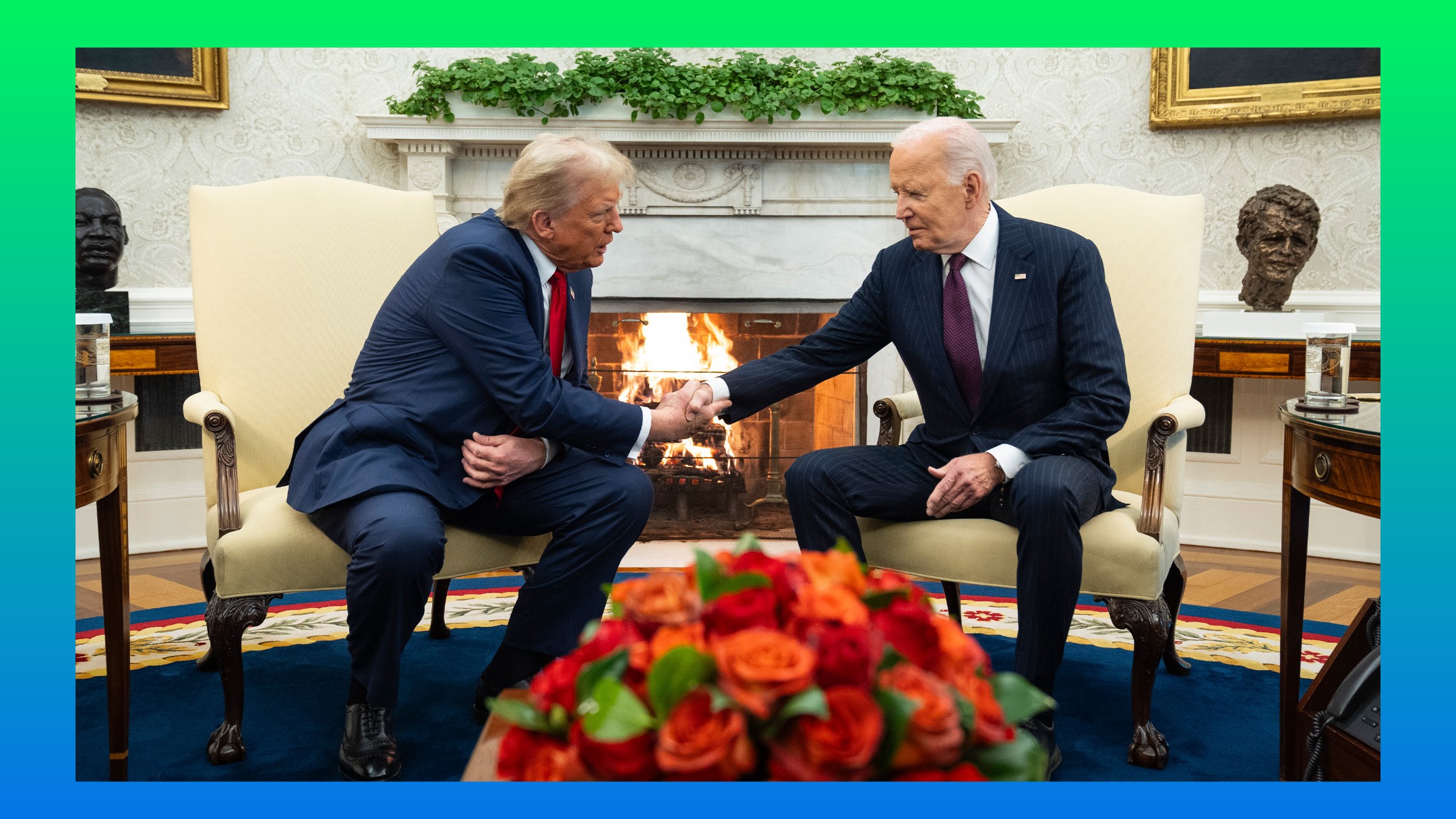 Trump and Biden Unite in Call for Peaceful Transition During Historic Oval Office Meeting